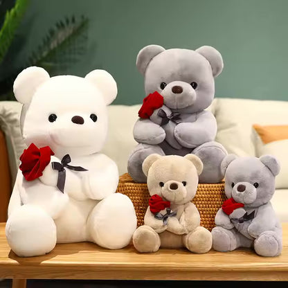 Cute Rose Bear Plush Toy