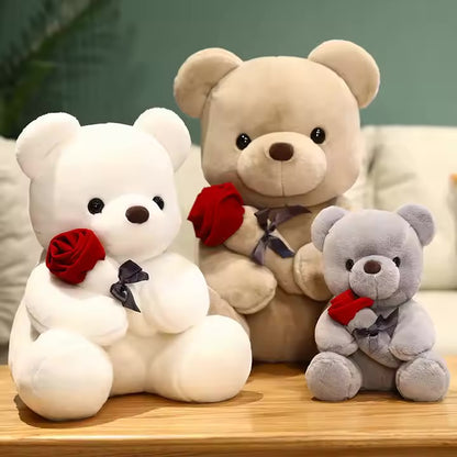 Cute Rose Bear Plush Toy