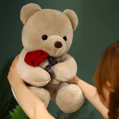 Cute Rose Bear Plush Toy